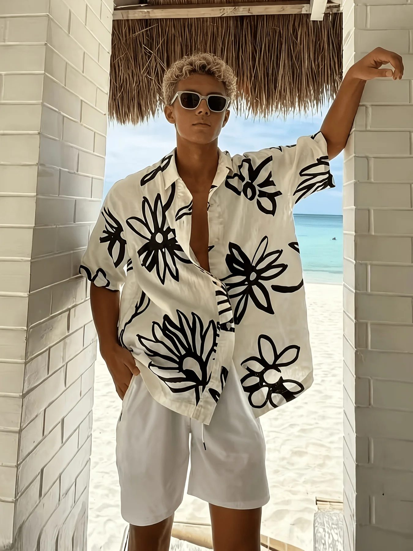 Vintage Hawaiian Floral Shirt - Kemeja Hawaii Aloha Ukuran Besar Pria