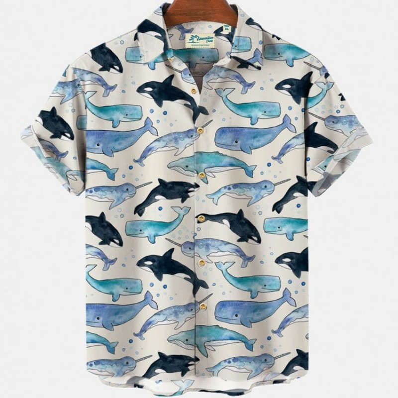 Kemeja Hawaii Ikan Koi Bunga M - Vintage Hawaiian Floral Shirt ulasan dan harga