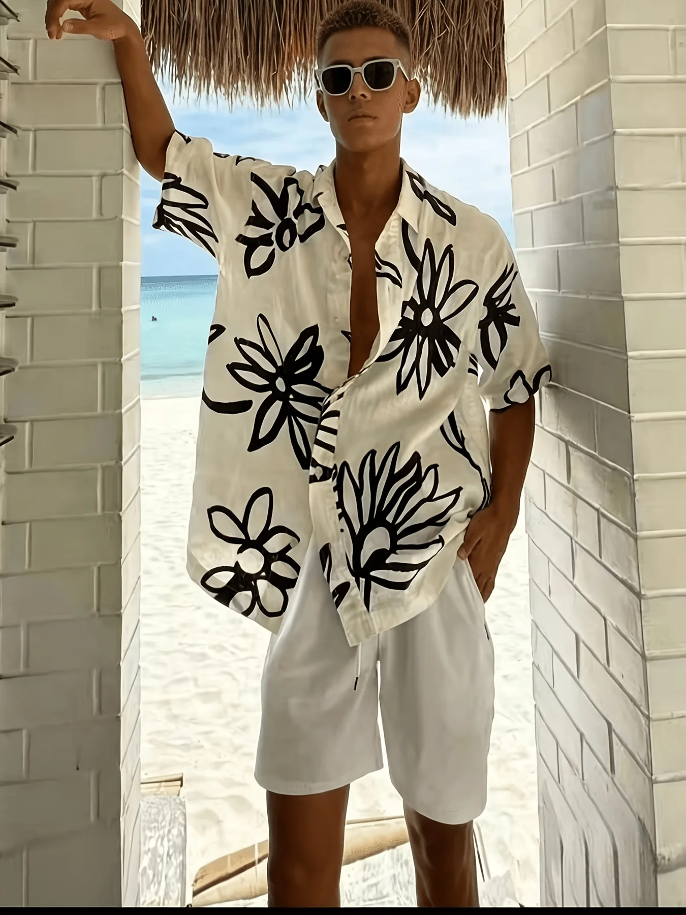 Kemeja Hawaii Aloha Ukuran Bes - Vintage Hawaiian Floral Shirt ulasan dan harga
