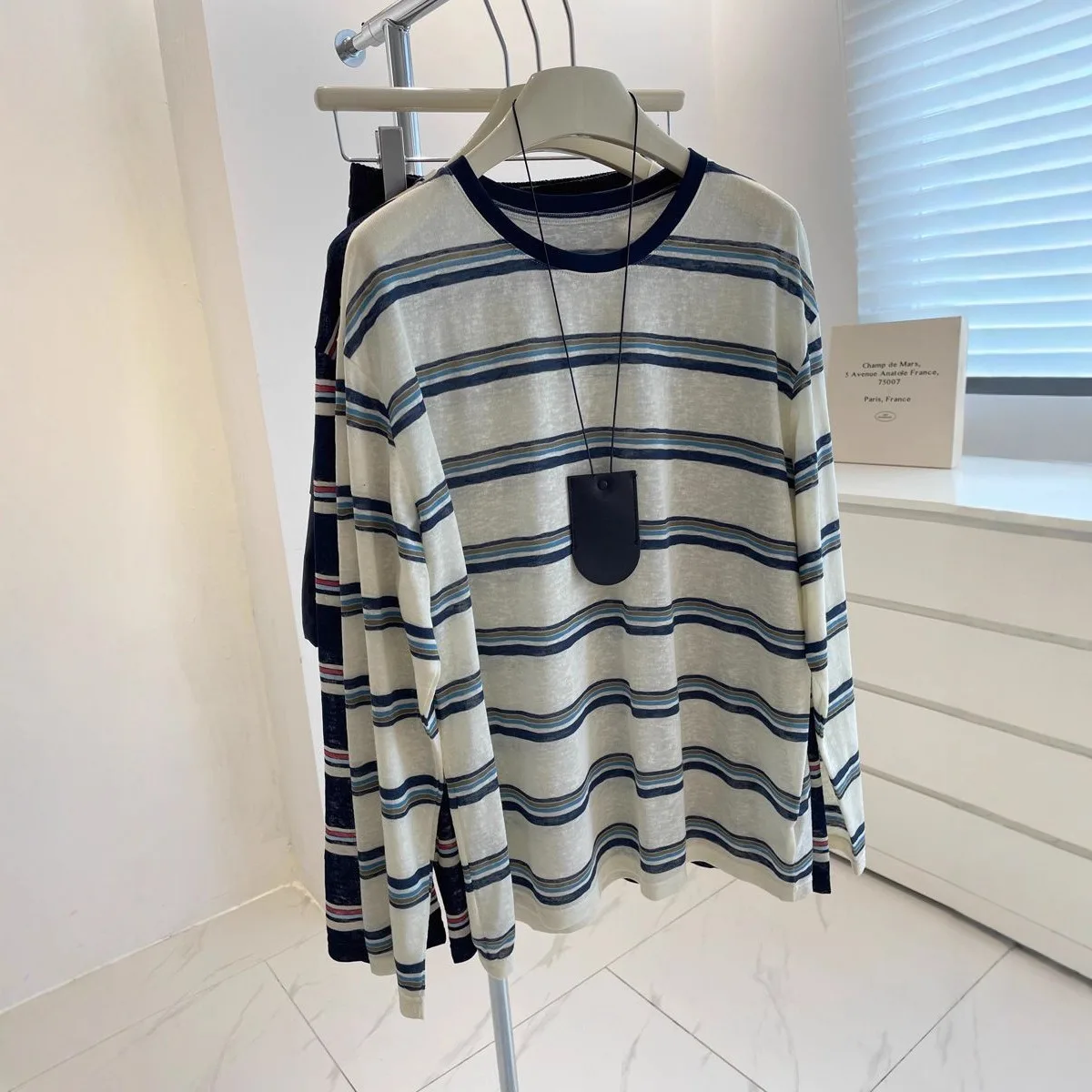 Atasan Lengan Panjang Bergaris - T-Shirts ulasan dan harga