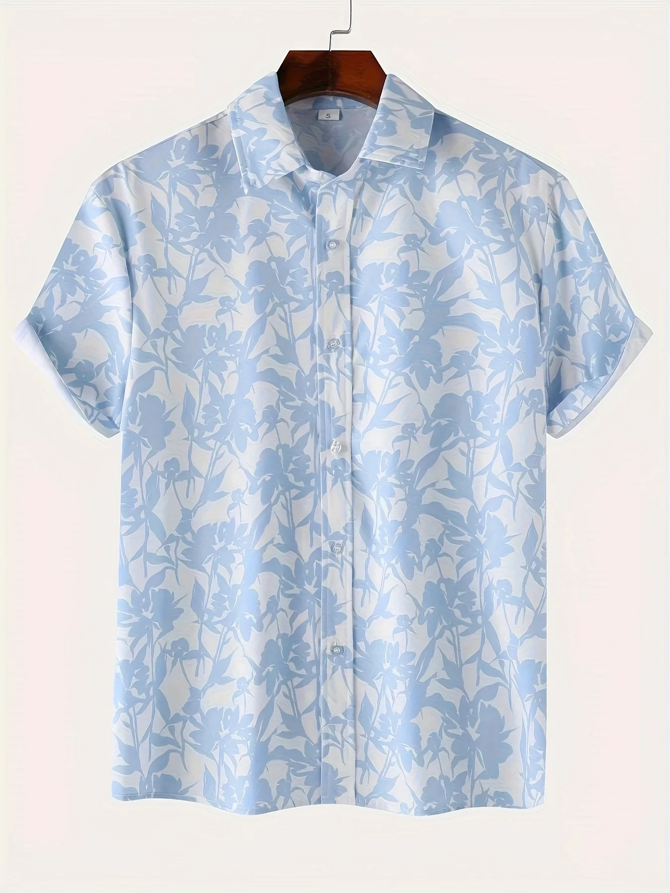 Kemeja Hawaii Aloha Biru Muda  - Vintage Hawaiian Floral Shirt ulasan dan harga