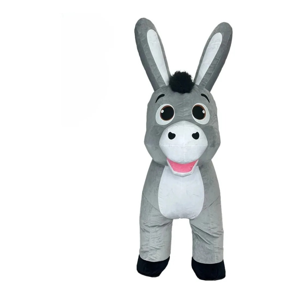 Kostum Maskot Keledai Abu-abu  - Suits ulasan dan harga