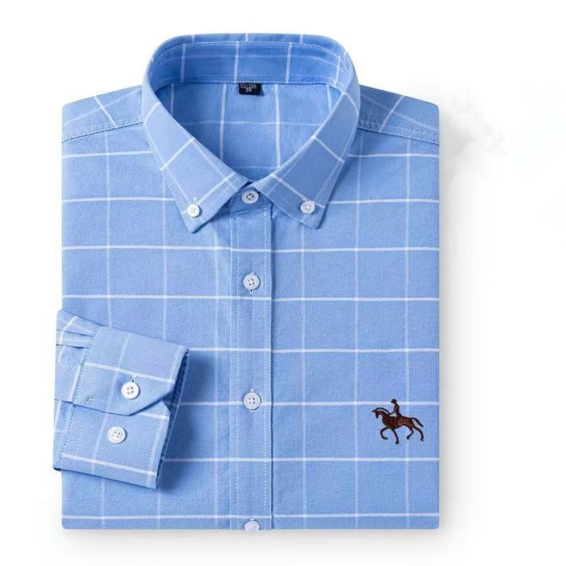 Kemeja Oxford Pria 100% Katun, - Oxford Cotton Casual Shirt Business ulasan dan harga