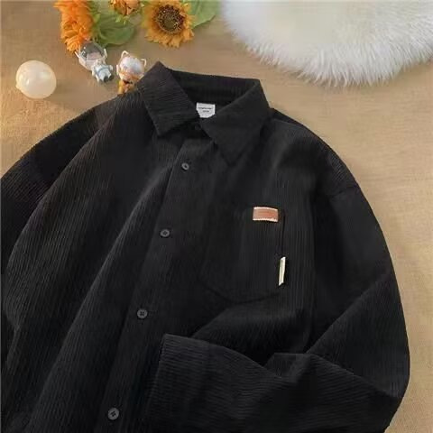 Kemeja Corduroy Pria, Warna Po - Corduroy Button Up Shirt Men ulasan dan harga